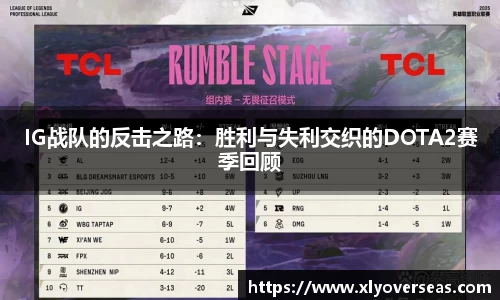IG战队的反击之路：胜利与失利交织的DOTA2赛季回顾